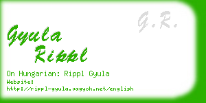 gyula rippl business card